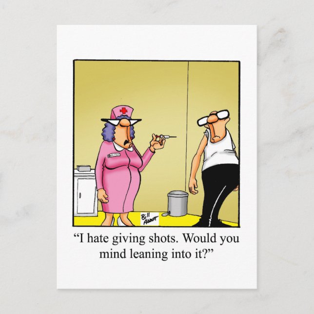 Funny Get Well Spaß Postcard Postkarte (Vorderseite)