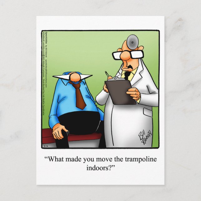 Funny Get Well Spaß Postcard Postkarte (Vorderseite)