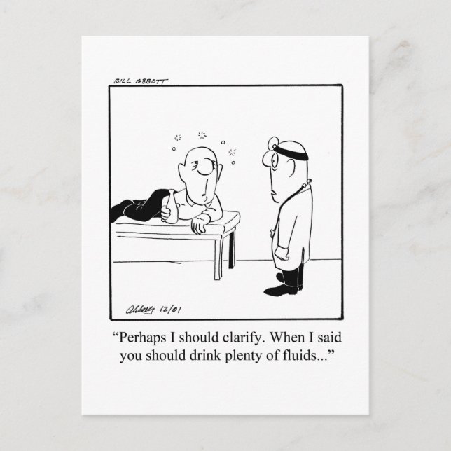 Funny Get Well Spaß Postcard Postkarte (Vorderseite)