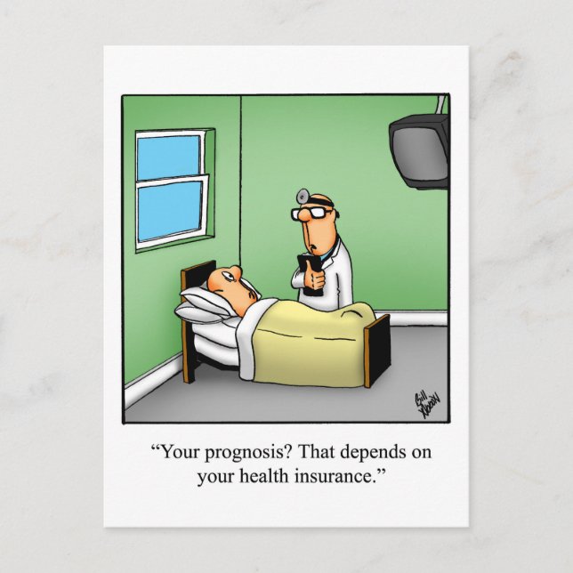 Funny Get Well Spaß Postcard Postkarte (Vorderseite)