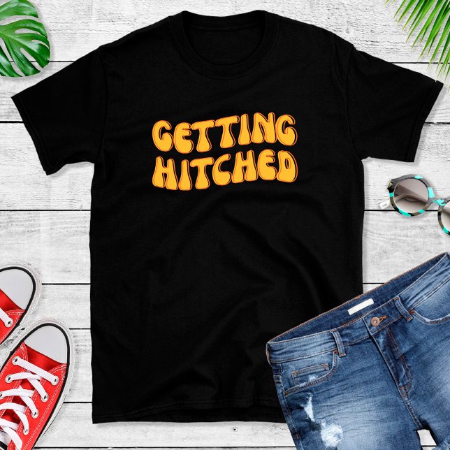 Funny Getched Hitched Junggeselinnen-Abschied T Sh T-Shirt (Von Creator hochgeladen)