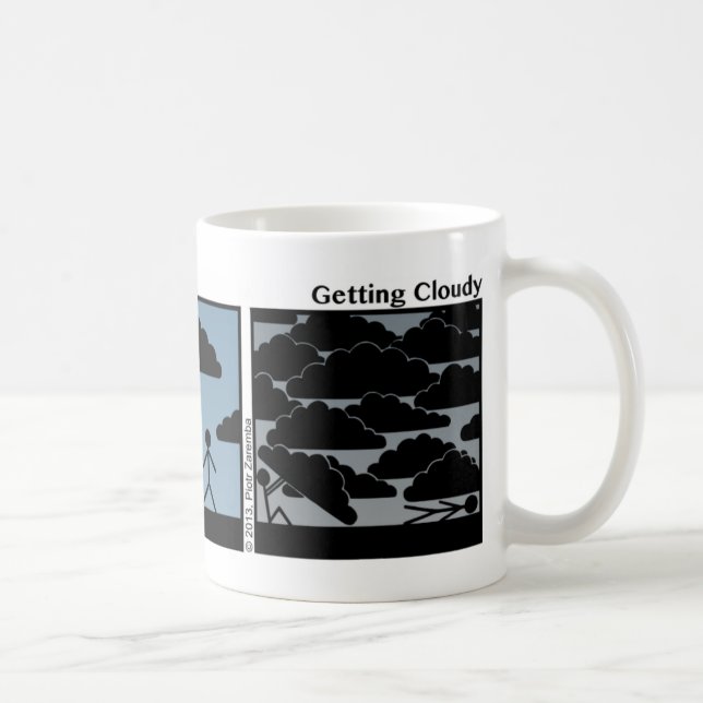 Funny Getting Cloudy Stickman Tasse - 091 (Rechts)