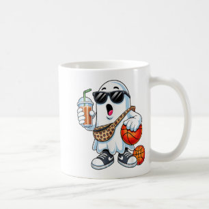 Funny Ghost Basketball Bootskaffee Halloween Mens  Kaffeetasse