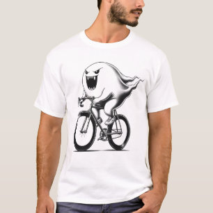 Funny Ghost Boo Reitstall Biker Ristorante da Vale T-Shirt