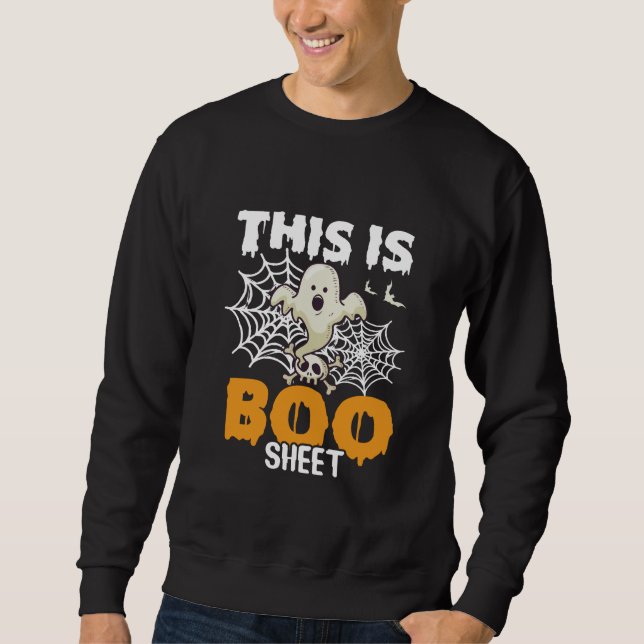 Funny Ghost Boo Sheet Halloween Sweatshirt (Vorderseite)