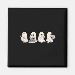 Funny Ghost Book Reading Halloween Bücher Lover Te Magnet