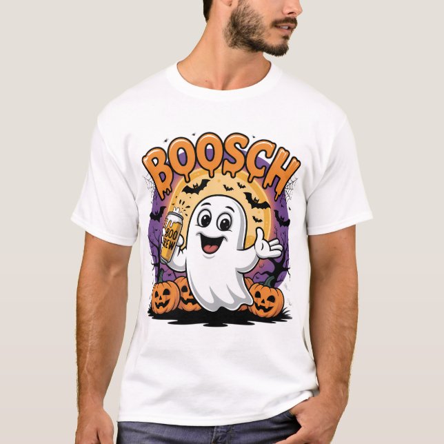Funny Ghost "Boosch Halloween Design T-Shirt (Vorderseite)