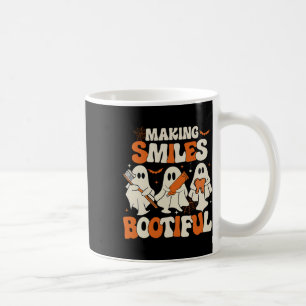 Funny Ghost Dentist Halloween Making Lächeln Booti Kaffeetasse