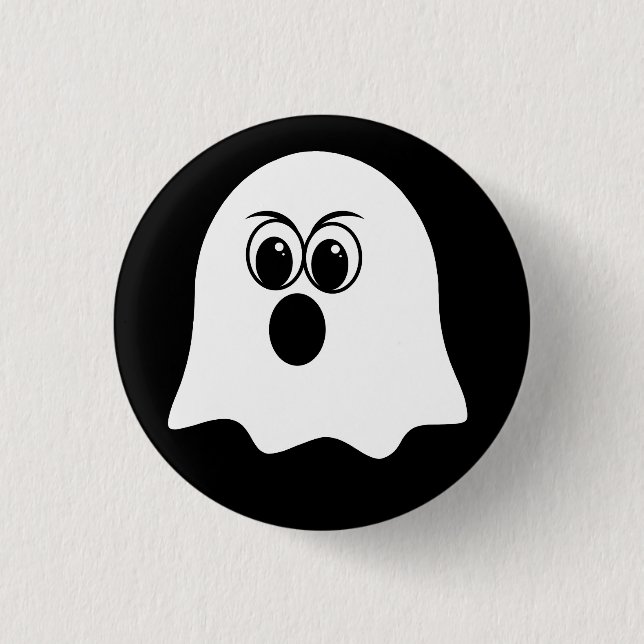 Funny Ghost emoji! Button (Vorderseite)