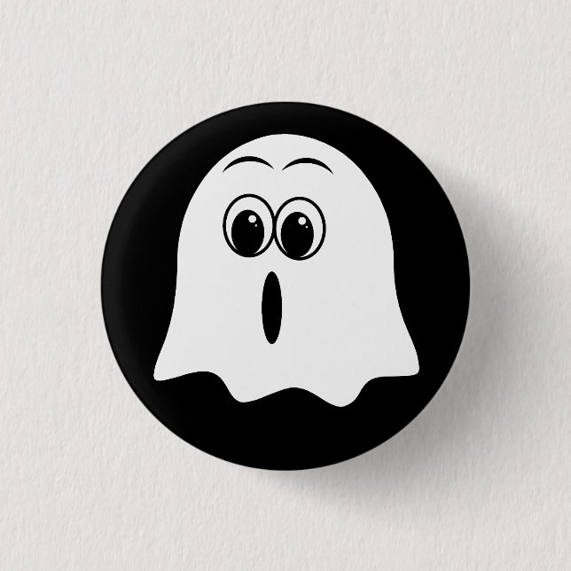 Funny Ghost emoji! Button (Vorderseite)