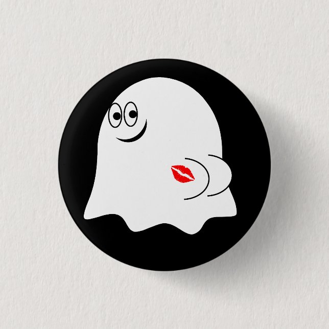 Funny Ghost emoji! Button (Vorderseite)