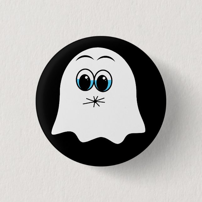 Funny Ghost emoji! Button (Vorderseite)