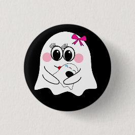 Funny Ghost emoji! Button