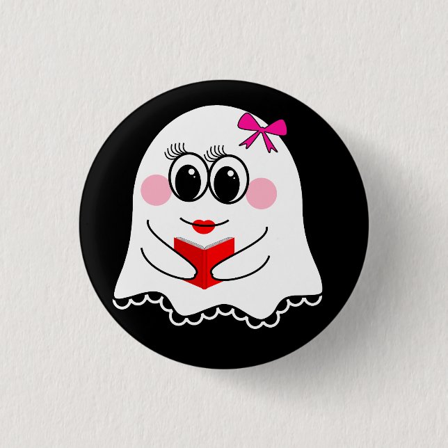Funny Ghost emoji! Button (Vorderseite)