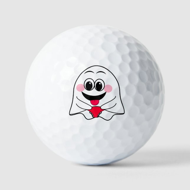 Funny Ghost emoji! Golfball (Vorderseite)