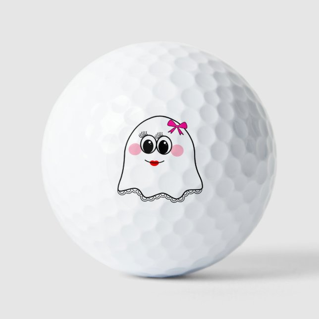Funny Ghost emoji! Golfball (Vorderseite)