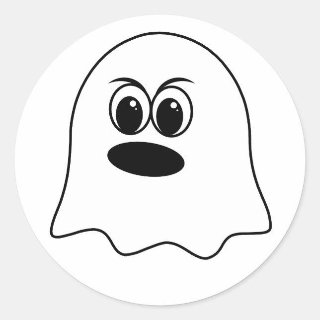 Funny Ghost emoji! Runder Aufkleber (Vorderseite)