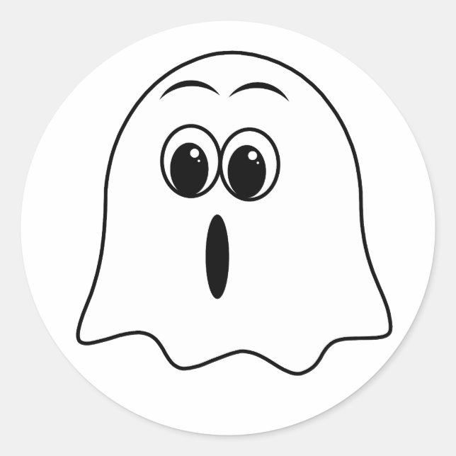 Funny Ghost emoji! Runder Aufkleber (Vorderseite)