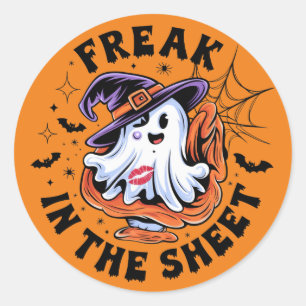 Funny Ghost "Freak In Sheet" Aufkleber