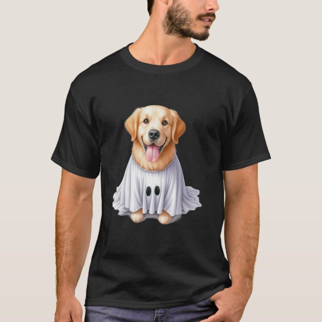 Funny Ghost Golden Retriever Dog Lover Halloween C T-Shirt (Vorderseite)