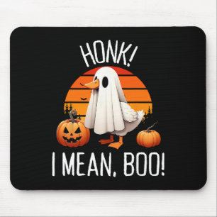 Funny Ghost Goose Honk I Gemein Boo Mousepad