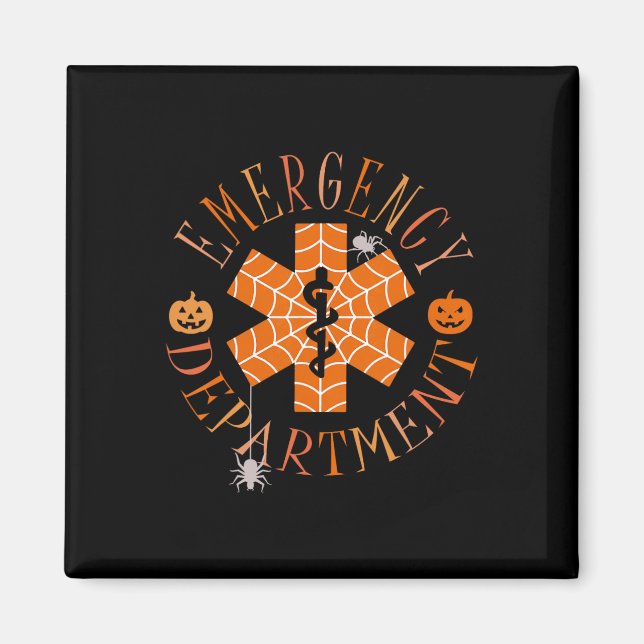 Funny Ghost Halloween Emergency Department Er Crew Magnet (Vorne)