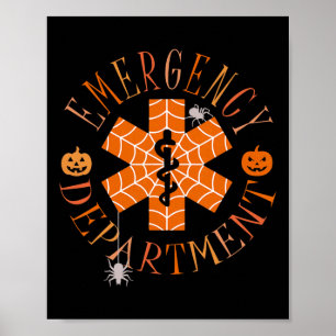 Funny Ghost Halloween Emergency Department Er Crew Poster