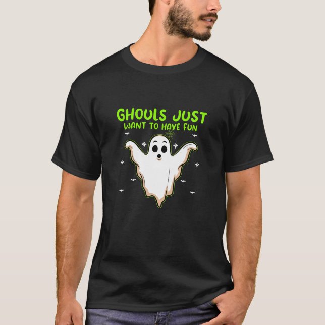 Funny Ghost Halloween-Party Kostümdekorationen T-Shirt (Vorderseite)