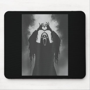Funny Ghost Hand Herz Sign Spooky Kostüm Hallowe Mousepad
