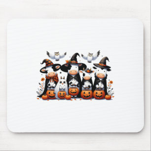 Funny Ghost Kühe Halloween Tiere Kuh Owls Spooky Mousepad