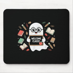 Funny Ghost Lehrer Zurück zur Schule Halloween Män Mousepad