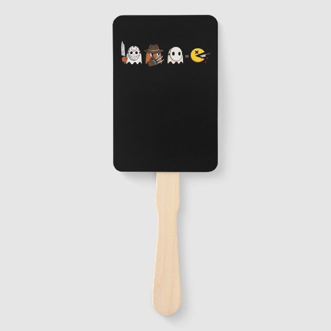 Funny ghost parody of Halloween gamers Fächer (Vorderseite)