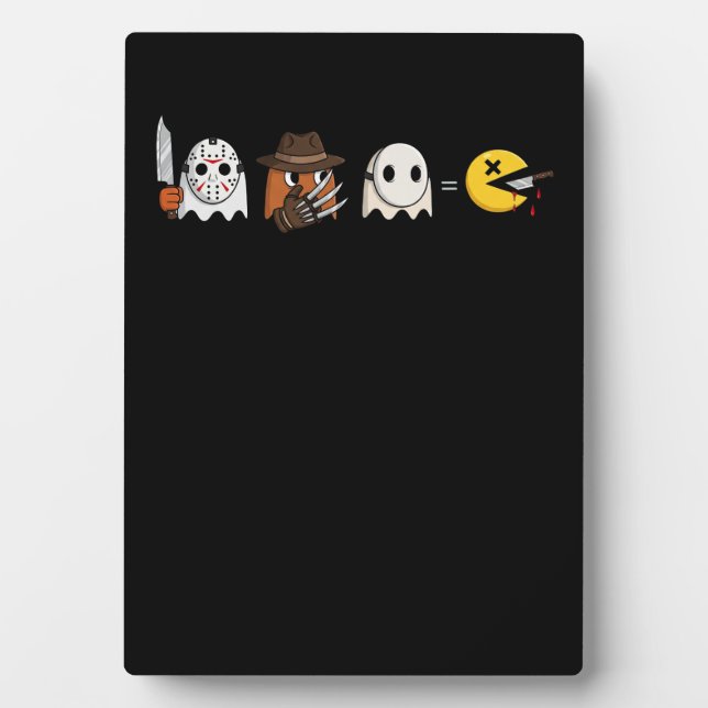 Funny ghost parody of Halloween gamers Fotoplatte (Vorderseite)