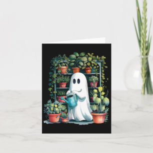 Funny Ghost Pflanze Spooky Season Trick oder Treat Karte