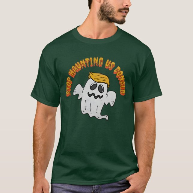 Funny Ghost Protest stoppt Haunting Design T-Shirt (Vorderseite)
