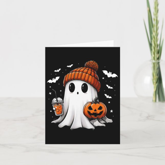 Funny Ghost Pumpkin Jack o Latern Spooky Season Ha Karte (Vorderseite)