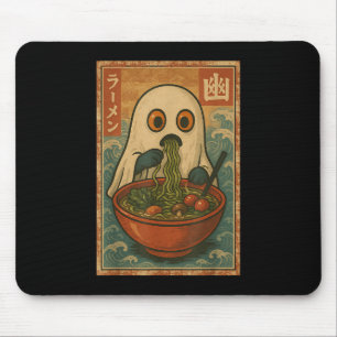 Funny Ghost Ramen Japanisch Anime Retro Kawaii für Mousepad