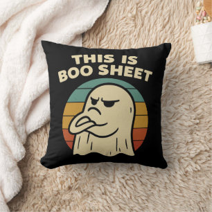 Funny Ghost "This Is Boo Sheet" Retro Halloween Kissen