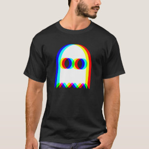 Funny Ghost Trippy Vaporwave Halloween Techno Rave T-Shirt