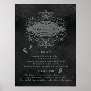Funny Ghost und Albtraum Rezept Spielerisch Hallow Poster