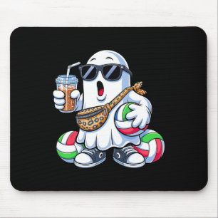 Funny Ghost Volleyll Boo Kaffee Halloween Mens Wom Mousepad