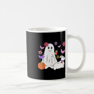 Funny Ghost Walking Dog Spooky Ghost Kaffee Hallow Kaffeetasse