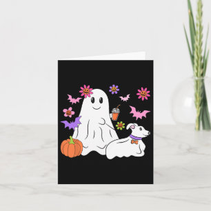 Funny Ghost Walking Dog Spooky Ghost Kaffee Hallow Karte