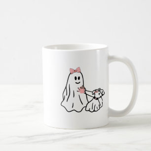 Funny Ghost Walking Dog Spooky Season Halloween Co Kaffeetasse