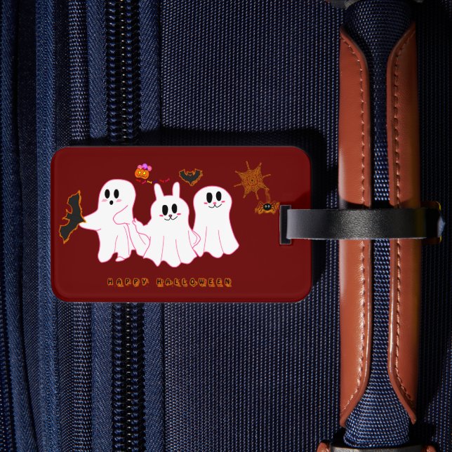 Funny Ghosts, die für ein Bild posten | Gepäckmark Gepäckanhänger (Rückseite Insitu 2)