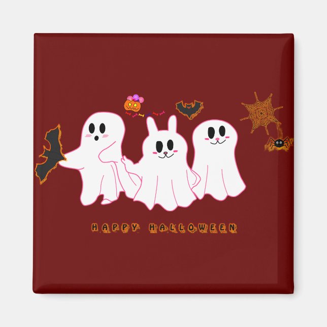 Funny Ghosts, die für ein Bild posten | Magnet (Vorne)