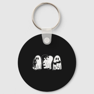 Funny Ghosts Holding Black Cats Halloween Ghost Ca Schlüsselanhänger