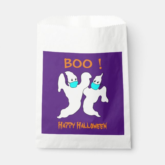 Funny Ghosts in Masken Halloween Gefälligkeitsags Geschenktütchen (Vorderseite)