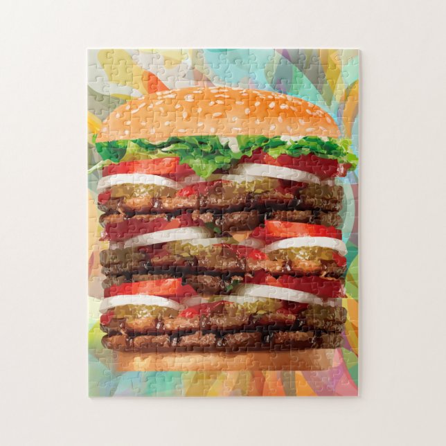 Funny Giant Hamburger Jigsaw Puzzles für Erwachsen (Vertikal)