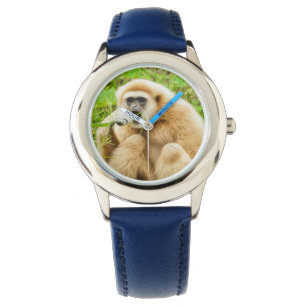 Funny Gibbon Monkey Foto Kids Armbanduhr
